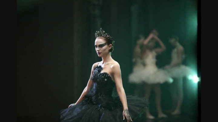 Nina in her black swan costume in Black Swan.