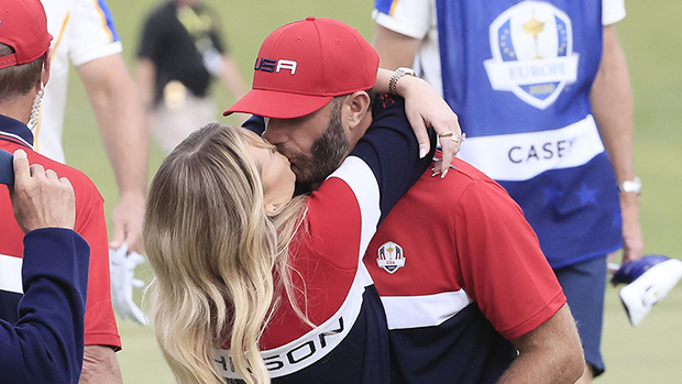 Paulina Gretzky Jumps Into Dustin Johnson’s Arms & Kisses Him After Ryder Cup Win