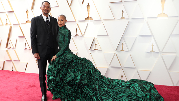 Jada Pinkett Smith Glows With Will Smith In A Deep Green Gown With Massive Train At The Oscars 131 Jada Pinkett Smith Glows With Will Smith In A Deep Green Gown With Massive Train At The Oscars