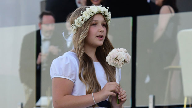 Harper Beckham, 10, Looks So Grown Up In White Bridesmaids Dress For Brother Brooklyn & Nicola Peltz’s Wedding 102 Harper Beckham, 10, Looks So Grown Up In White Bridesmaids Dress For Brother Brooklyn & Nicola Peltz’s Wedding