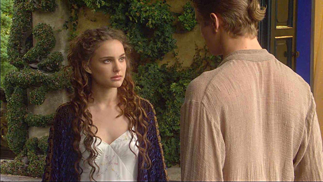 Padme and Anakin in Attack of the Clones