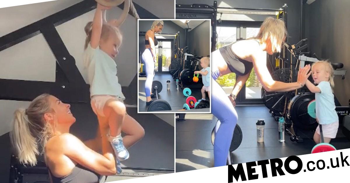 Strictly’s Gemma Atkinson trains daughter Mia Louise, three, to be her gym buddy 50 Strictly’s Gemma Atkinson trains daughter Mia Louise, three, to be her gym buddy