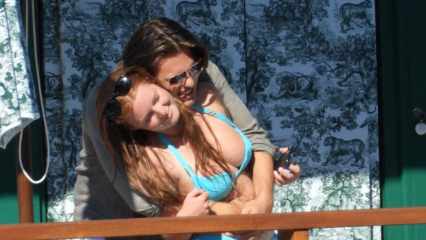 Elizabeth Hurley’s Lookalike Son Damian, 20, Snuggles Up To Bikini Clad Brunette: Photos